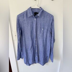 Women’s J. Crew Light Blue Casual Button Down Shirt Size 2